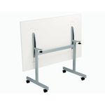 Jemini Rectangular Tilting Table 1200x700x720mm White/Silver KF816760