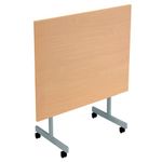 Jemini Rectangular Tilting Table 1200x800x720mm Beech/Silver KF816776