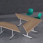 Jemini Rectangular Tilting Table 1200x800x720mm White/Silver KF816814