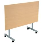 Jemini Rectangular Tilting Table 1600x700x720mm Nova Oak/Silver KF816852