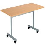 Jemini Rectangular Tilting Table 1600x800x720mm Beech/Silver KF816875