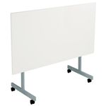 Jemini Rectangular Tilting Table 1600x800x720mm White/Silver KF816913