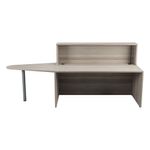 Jemini Reception Unit with Extension 1400x800x740mm Grey Oak KF818252