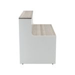 Jemini Reception Unit 1400x800x740mm Grey Oak/White KF818374