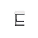 Jemini Rectangular Double Upright Cantilever Desk 800x600x730mm White/Black KF819530