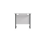 Jemini Rectangular Double Upright Cantilever Desk 800x600x730mm White/Black KF819530