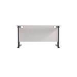 Jemini Rectangular Double Upright Cantilever Desk 1400x800x730mm White/Black KF819691