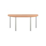 Jemini Semi Circular Multipurpose Table 1600x800x730mm Beech KF819899