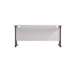 Jemini Rectangular Double Upright Cantilever Desk 1600x600mm White/Black KF820123