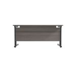Jemini Rectangular Double Upright Cantilever Desk 1600x800mm Grey Oak/Black KF820154