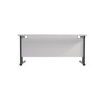 Jemini Rectangular Double Upright Cantilever Desk 1600x800mm White/Black KF820185