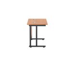 Jemini Rectangular Double Upright Cantilever Desk 800x600x730mm Beech/Black KF820314