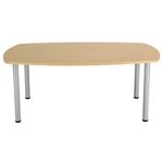 Jemini Boardroom Table Pole Leg 1800x1200x730mm Nova Oak KF821847