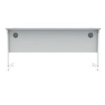 Polaris Rectangular Single Upright Cantilever Desk 1600x600x730mm Arctic White/White KF821860