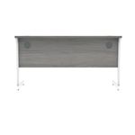 Polaris Rectangular Single Upright Cantilever Desk 1400x600x730mm Alaskan Grey Oak/White KF821970