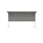 Polaris Rectangular Single Upright Cantilever Desk 1200x800x730mm Alaskan Grey Oak/White KF821990