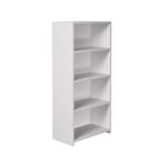 5 Star Modara Bookcase 3 Shelves 750x400x1600mm White KF822134