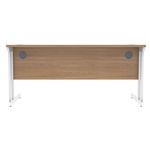 Polaris Rectangular Double Upright Cantilever Desk 1600x800x730mm Norwegian Beech/White KF822150