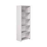 5 Star Modara Bookcase 4 Shelves 750x400x2000mm White KF822165