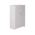 5 Star Modara Lockable Cupboard 2 Shelves 750x400x1200mm Wht KF822226