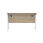 Polaris Rectangular Double Upright Cantilever Desk 1200x800x730mm Canadian Oak/White KF822290