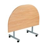 Jemini D-End Tilt Table 1400x800x720mm Beech/Silver KF822417