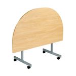 Jemini D-End Tilt Table 1400x700x720mm Nova Oak/Silver KF822455