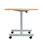 Jemini D-End Tilt Table 1600x800x720mm Beech/Silver KF822479