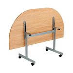 Jemini D-End Tilt Table 1600x800x720mm Beech/Silver KF822479