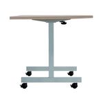 Jemini D-End Tilt Table 1600x800x720mm Grey Oak/Silver KF822493