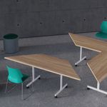 Jemini Trap Tilt Table 1600x800x720mm Grey Oak/Silver KF822554
