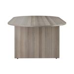 Jemini D-End Meeting Table 1800x1000x730mm Grey Oak KF822653