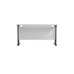 Jemini Rectangular Double Upright Cantilever Desk 1200x600x730mm White/Black KF822998