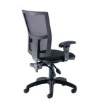 Jemini Medway High Mesh Back Operator Chair Adjustable Arms Black KF823018
