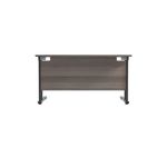 Jemini Rectangular Double Upright Cantilever Desk 1200x800x730mm Grey Oak/Black KF823032