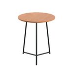 5 Star Shore Mid Round Table 600x735mm Beech/Black KF823421