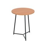 5 Star Shore Mid Round Table 600x735mm Beech/Black KF823421