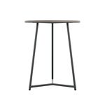 5 Star Shore Mid Round Table 600x735mm Grey Oak/Black KF823452