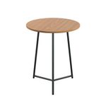 5 Star Shore Mid Round Table 600x735mm Nova Oak/Black KF823476
