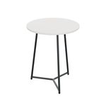 5 Star Shore Mid Round Table 600x735mm White/Black KF823483