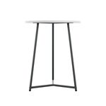 5 Star Shore Mid Round Table 600x735mm White/Black KF823483