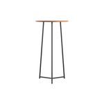 5 Star Shore High Round Table 600x1110mm Beech/Black KF823490