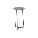 5 Star Shore High Round Table 600x1110mm Grey Oak/Black KF823520