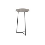 5 Star Shore High Round Table 600x1110mm Grey Oak/Black KF823520