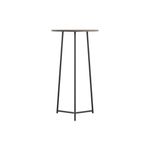 5 Star Shore High Round Table 600x1110mm Grey Oak/Black KF823520