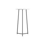 5 Star Shore High Round Table 600x1110mm White/Black KF823551