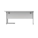 Astin Radial Right Hand SU Cantilever Desk 1600x1200x730mm Arctic White/Silver KF824176