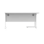 Astin Radial Left Hand SU Cantilever Desk 1600x1200x730mm Arctic White/Arctic White KF824183
