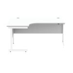 Astin Radial Left Hand SU Cantilever Desk 1600x1200x730mm Arctic White/Arctic White KF824183