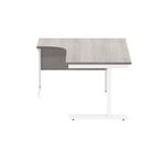 Astin Radial Left Hand SU Cantilever Desk 1600x1200x730mm Alaskan Grey Oak/Arctic White KF824220